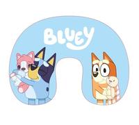 Bluey Kids - Almohada cervical de viaje para niños, cojín suave y de apoyo en forma de U para niños, producto oficial de Bluey, cómodo soporte para cabeza y cuello para coche, avión, viajes en tren