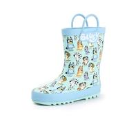 Bluey Kinder Regenlaarzen in Blauw | All-Over Print Karakter Handvatten Ontwerp | Waterdichte Kinder Regen Schoenen | Schattige Hond Tekenfilm Schoenen voor Jongens & Meisjes