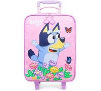 Bluey Maleta Infantil con 2 Ruedas Bingo Maleta de Viaje Cabina Niños Trolley Infantil Ligero para Avión Viaje Escuela 46x30x18cm 15L S (L46cm x W30cm - 15L, Rosa)