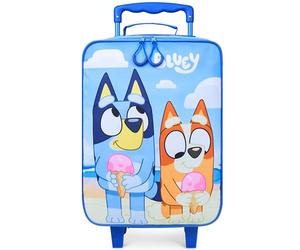 Bluey Maleta Infantil con 2 Ruedas Bingo Maleta de Viaje Cabina Niños Trolley Infantil Ligero para Avión Viaje Escuela 46x30x18cm 15L S (L46cm x W30cm - 15L, Azul)