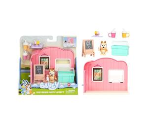 Bluey Miniset Tienda de Helados con Figura de Bingo | Set de juego compacto con figura articulada de Bingo y accesorios; juguete a partir de 3 años