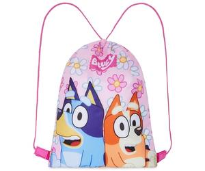 Bluey Mochila de Cuerdas Infantil con Flores, Saco Mochila Niña - Regalo para Niñas