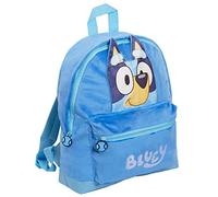 Bluey Mochila para niños, escuela, guardería, niños, niñas, mochila de peluche 3D, almohada de viaje, almuerzo, estuche de libros, azul, talla única