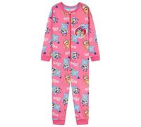 Bluey Mono Pijama Niña con Manga Larga, Cálido Pijama de Una Pieza, Bonito Pijama Enterizo para Niños (Rosa, 7-8 Años)