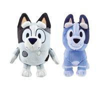 Bluey Muffin & Socks - Juego de animales de peluche a juego, muñeca de peluche suave de 7 y 7.5 pulgadas con telas de lujo, perfecto para jugar, hora de cuentos