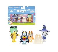 Bluey Pack 4 Figuras, Costume Party, Figuras Articuladas Amigos Preparados para IR de Aventuras, Muñecos de la Serie Infantil, Juguetes Exclusivos, Famosa (BLY86000)