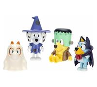 Bluey Pack 4 Figuras, Figuras Articuladas Amigos Preparados para IR de Aventuras, Muñecos de la Serie Infantil, Juguetes Exclusivos, Famosa (BLYA0000)