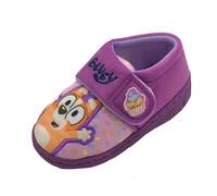Bluey, Pantuflas para niñas con bingo, cierre de velcro, talla 4-12, Lila, 20 EU