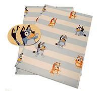 Bluey - Papel de Regalo - Pack de 2 (Talla Única) (Azul, Blanco, Amarillo)