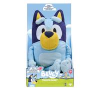 Bluey parlante de 33 cm, Peluche multilingüe parlante con 9 Frases y la canción de la Serie, Habla en 3 Idiomas Diferentes