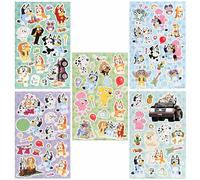 BLUEY PEGATINAS autoadhesivas, pegatinas para niños, gran SET de pegatinas 92 UNIDADES = 5 hojas (Bluey)