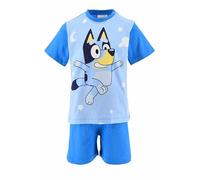 BlueY Pijama corto niño, conjunto de 2 piezas de algodón, camiseta y pantalones cortos, azul claro, 6 años