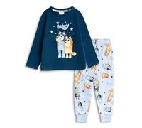Bluey Pijama de Manga Larga y Pierna Larga de la Familia Blue Unisex Infantil Bingo | Pijama de Cuello Redondo con Dibujos Animados para Dormir | Mercancía