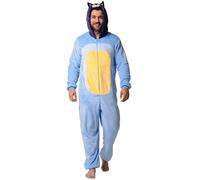 Bluey Pijama Hombre, Mono De Hombre Bandit, Pijama Enterizo De Forro Polar para Adultos, Azul M