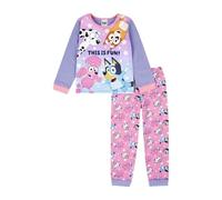 Bluey Pijama niña | Conjunto de pijama Bingo, Coco, Chloe | Pijama de algodón | Producto oficial, Lila, 6-7 años