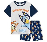 Bluey Pijama para Niña y Niño - Conjunto 2 Piezas Manga Corta - Camiseta y Pantalon - Ropa de Verano Algodón 2-6 Años Oficial