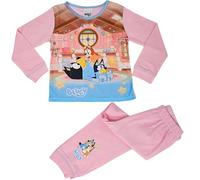 Bluey Pijamas de Manga Larga para niñas, Bingo y Bandit, 3-4 años, Rosa