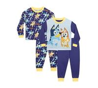 Bluey Pijamas Niños | Pack de 2 Pijamas para Niños | Azul | De 18 Meses a 8 Años | Mercancía Oficial