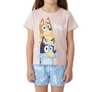 Bluey Pijamas para Niña, Algodon Suave Camiseta Manga Corta y Pantalon Corto, Talla 3 Años