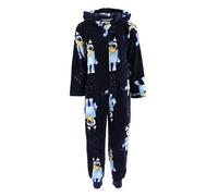 Bluey Pijamas para Niño, Pijama de Una Pieza para Niño, Pijama Polar Suave con Capucha, Talla 5 Años | Azul