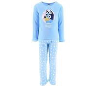 Bluey Pijamas para Niños, Camiseta y Pantalon Largo Terciopelo Suave para Niña, 2 Piezas Pijama Polar Infantil, Talla 6 Años | Azul