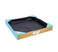 Bluey Pozo de Arena de Madera con Cubierta Certificado FSC para niños con Asientos de Esquina, Forro poroso de Agua, Cubierta Protectora para Jugar al Aire Libre a Partir de 2 años