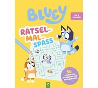 Bluey Rätsel-Mal-Spaß: Rätseln und Ausmalen mit Bluey, Bingo und ihren Freunden | Ab 3 Jahren