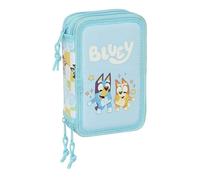 BLUEY READY - Estuche Escolar con 37 Útiles Incluidos, Ideal para Niños de 5 a 14 Años, Cómodo y Versátil, Calidad y Resistencia, 12.5x5.5x19.5 cm
