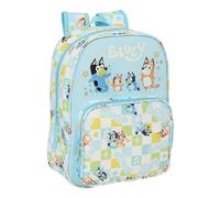 BLUEY READY - Mochila Escolar Infantil Animada, Mochila Niño, Mochila Infantil, Adaptable a Carro, Ideal para Niños en Edad Escolar, Cómoda y Versátil, Calidad y Resistencia, 26x11x34 cm