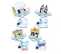 Tomy Toomies Bluey Puzzle de baño - Mix and Match Bluey Puzzle - Espuma de juguete de baño para niños pequeños - Incluye bolsa de malla de almacenamiento con ventosas - 8 piezas - a partir de 18 meses