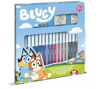 Bluey: Set de estampado con rotuladores - 18 piezas