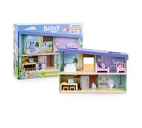 Bluey Set de Juego casa de Muffin» - Casa de Dos Niveles con Cuatro Habitaciones y balcón - 10 Accesorios - Incluye Figuras exclusivas de Muffin y Socks - Más de 28 cm de Alto