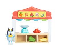 Bluey Set de Juego del Mercado de Frutas y Verduras, Incluye una Figura articulada Bolsa de la Compra y Accesorios