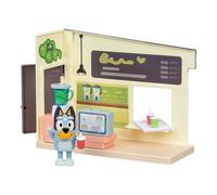 Bluey Set de Juego Puesto de zumos, Incluye Figura articulada, Ayuda elaborar deliciosos zumos y Batidos, Incluye Divertidas Pegatinas de Frutas para Decorar el Puesto de zumos