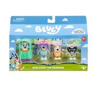 Bluey Pack 4 Figuras Abuelitas – inspiradas en el episodio, brazos articulados, 6–7,6 cm