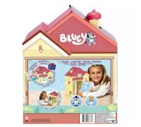 Bluey Sorpresa de felpa con fecha de juego, decora la casa con calcomanías, fija el letrero de tiempo de juego, luego abre la puerta para que aparezca un peluche sorpresa, el estilo de felpa puede