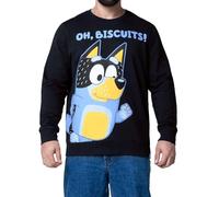 Bluey Sudadera para Hombre, Sudadera Hombre De Bandit, Sweatshirt Chico Hecho De Algodon, Jersey Manga Larga, Azul XXL