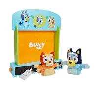 Bluey Teatro de marionetas, juego de madera colorido con teatro y marionetas, material certificado FSC, diversión imaginativa para edades de 3 años en adelante