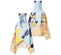 Bluey Toalla Capucha Niños, Toalla De Playa con Orejas En 3D, Toallas De Natación para Piscina, Baño O Playa, Blue, One Size