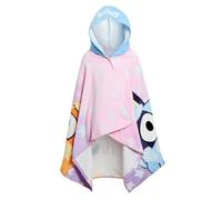 Bluey Toalla con capucha para niñas, poncho de bingo, toalla de playa, toalla de baño, bata cambiadora