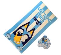Bluey Toalla Infantil 70x140 cm | Microfibra Suave y Absorbente | Secado Rápido | Diseño Oficial Playa, Piscina y Baño | Regalo Ideal para Niños y Fans
