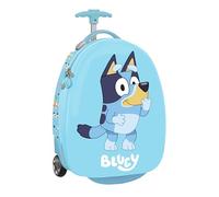 BLUEY - Trolley de Cabina 16 Pulgadas, Maleta con Ruedas, Candado de Seguridad, Maleta Ligera, 28x23x43 cm, Color Celeste