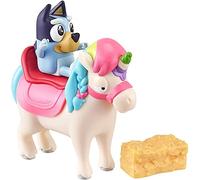 BLUEY Unipony Ride Play Set Articulated 2.5 Inch Action Figure with Unipony Figure, Saddle and Hay Bale Official Collectable Toy