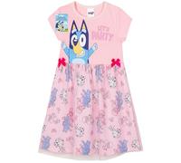 Bluey Vestido Niña y Bebe Vestidos Niñas con Falda Corta de Tul de Malla para Fiesta Informal Ropa de Verano para Niña Ideas Regalo (5-6 Años, Rosa)