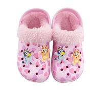 Bluey Zuecos Niña con Pequeñas Figuras | Zuecos Niño De Bingo con Forro De Lana | Zapatos Niño | Rosa 27
