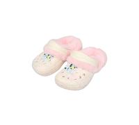 Bluey Zuecos para niñas - Pantuflas con forro de piel para niños con correa trasera - Zapatos cómodos para interiores o exteriores para niños, blanco crema, 27 EU