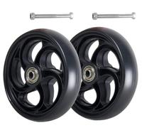 BLUEZY 2 Piezas Rueda Delantera para Silla De Ruedas, Repuesto De 5" 6" 8", Neumáticos Sólidos, Resistente Y Duradero para Andador Accesorios para Sillas De Ruedas 6in