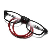 BLUEZY Gafas Graduadas Imantadas De Lectura, Presbicia para Colgar del Cuello Ajustable, Gafas De Presbicia con Iman para Hombre Y Mujer A,150