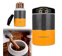 BLUEZY Humidificador De Cerámica para Puros, Humidor Portátil, Anillo De Goma De Sellado De Gran Diámetro, Tubo De Puros Portátil para Viajes, Regalos para Hombres