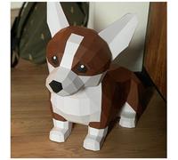 BLUEZY Modelo De Papel Tridimensional 3D De Origami Geométrico para Perro, Constituye Decoración Creativa Manual De Bricolaje Regalo De Papel para La Decoración De Hogar C